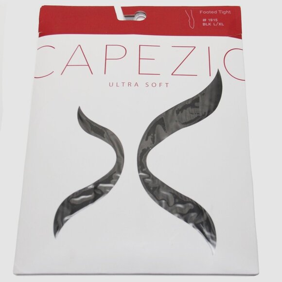 Lot of 2 Capezio Footed Tight Blacks L/XL #1915 - Picture 2 of 6